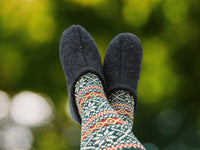 Speyside Socks Culbin Wool Fair Isle Bottle Green