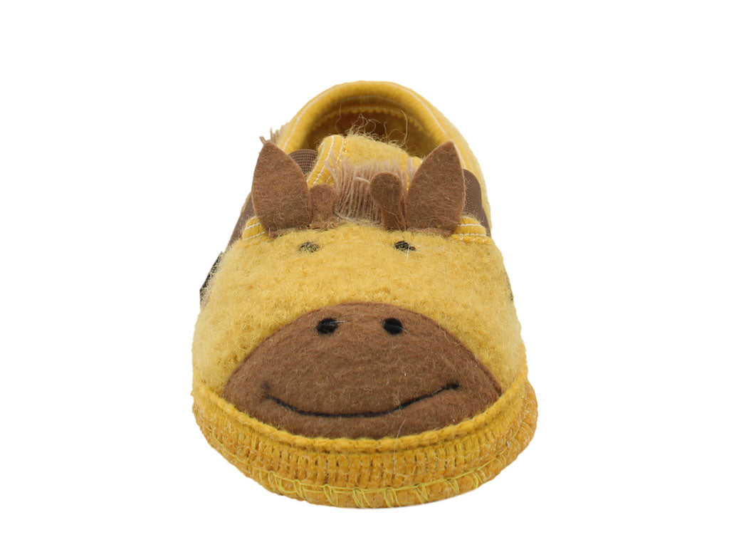 Haflinger Children's slippers Giraffe Yellow