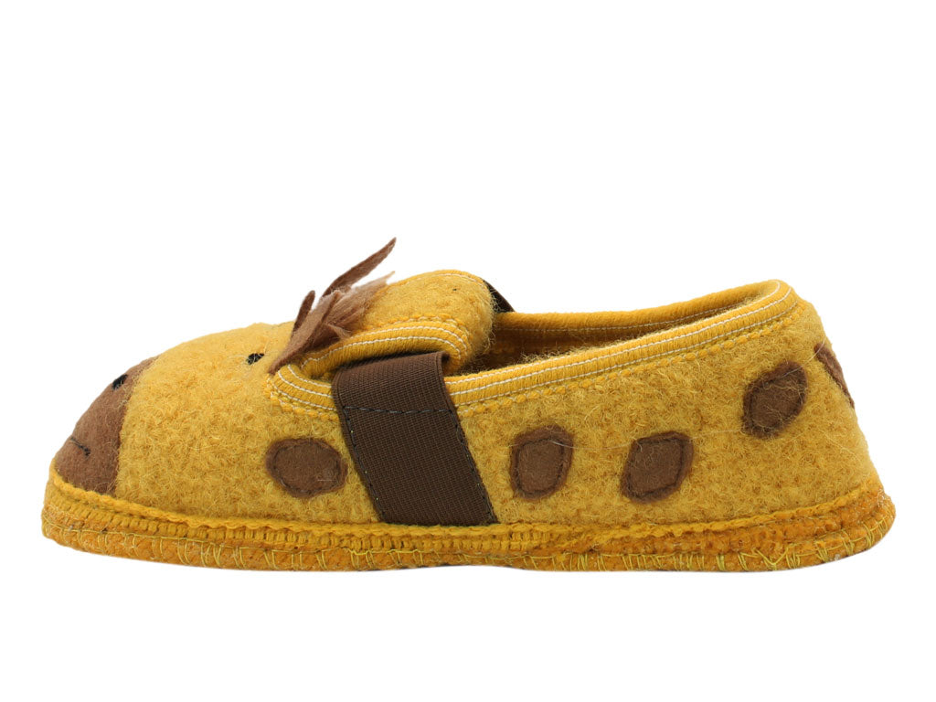 Haflinger Children's slippers Giraffe Yellow