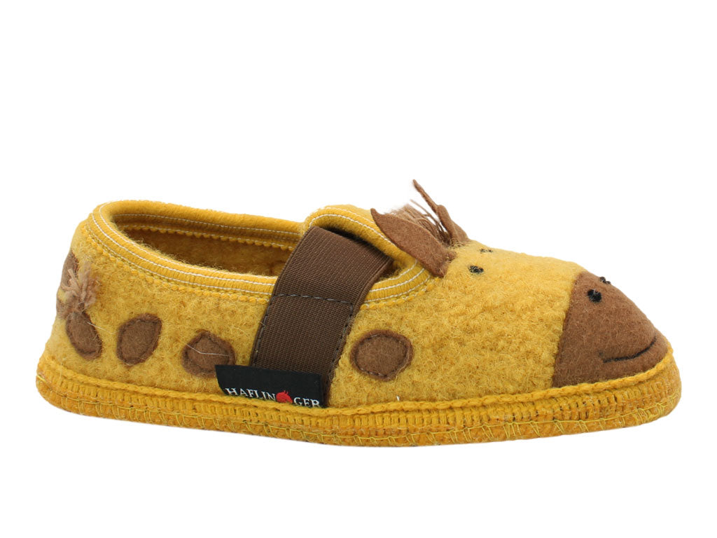 Haflinger Children's slippers Giraffe Yellow