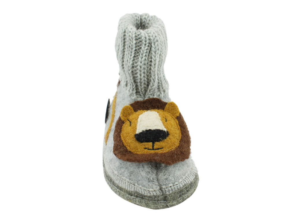 Haflinger Children's slippers Leo Grey