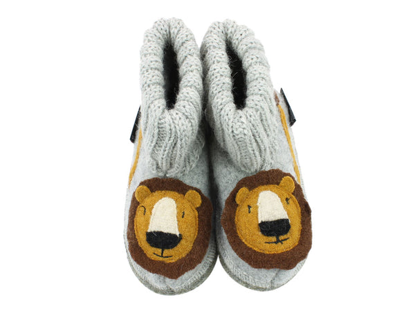 Haflinger Children's slippers Leo Grey