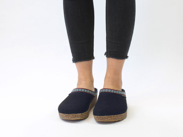 Haflinger Clogs Grizzly Franzl Navy