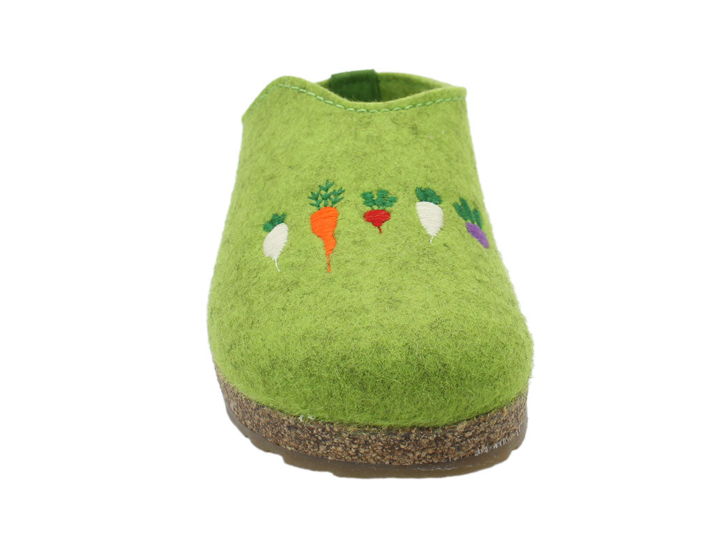 Haflinger Clogs Grizzly Vegetables Green