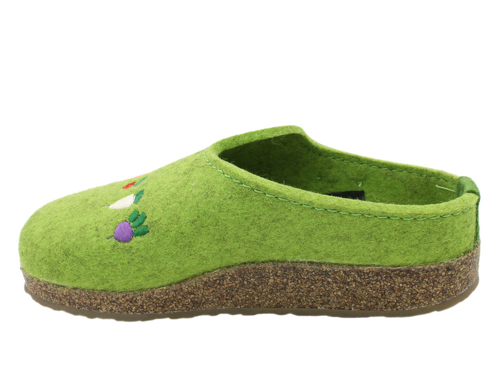 Haflinger Clogs Grizzly Vegetables Green