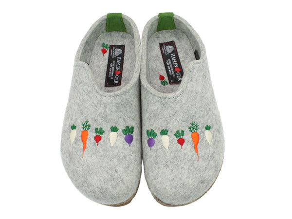 Haflinger Clogs Grizzly Vegetables Grey