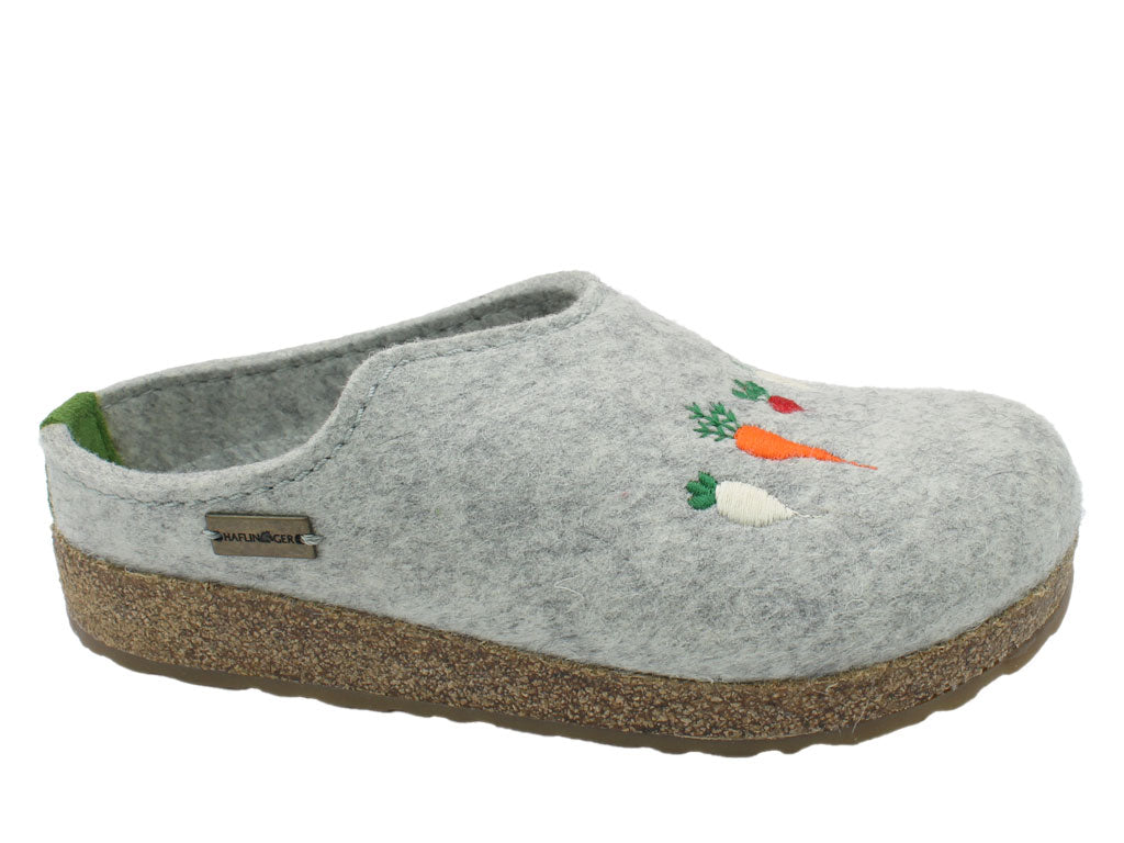 Haflinger Clogs Grizzly Vegetables Grey