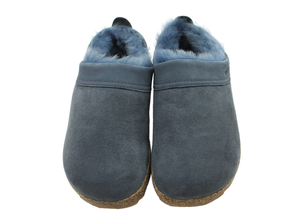 Haflinger Clogs Sheepskin Snowbird Navy