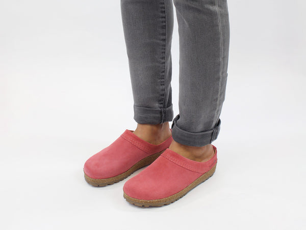 Haflinger Leather Clogs Malmo Begonia