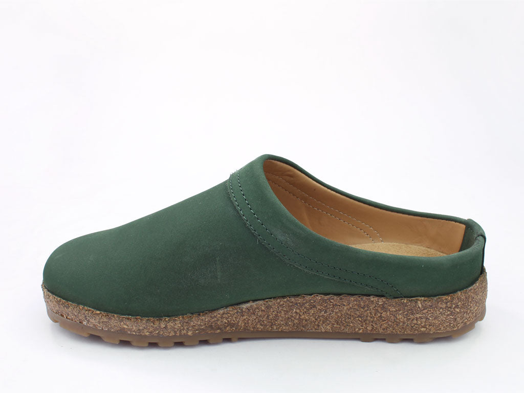 Haflinger Leather Clogs Malmo Green (Second Quality)