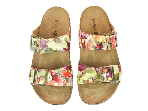 Haflinger Sandals Andrea Beige Flowers