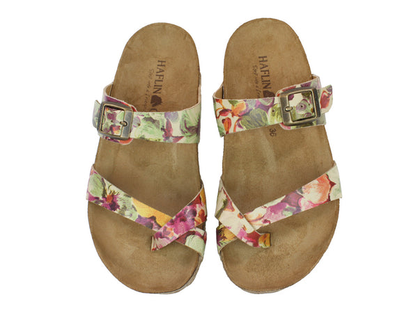 Haflinger Sandals Juno Beige Flower