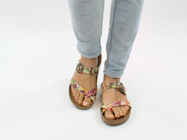 Haflinger Sandals Juno Beige Flower