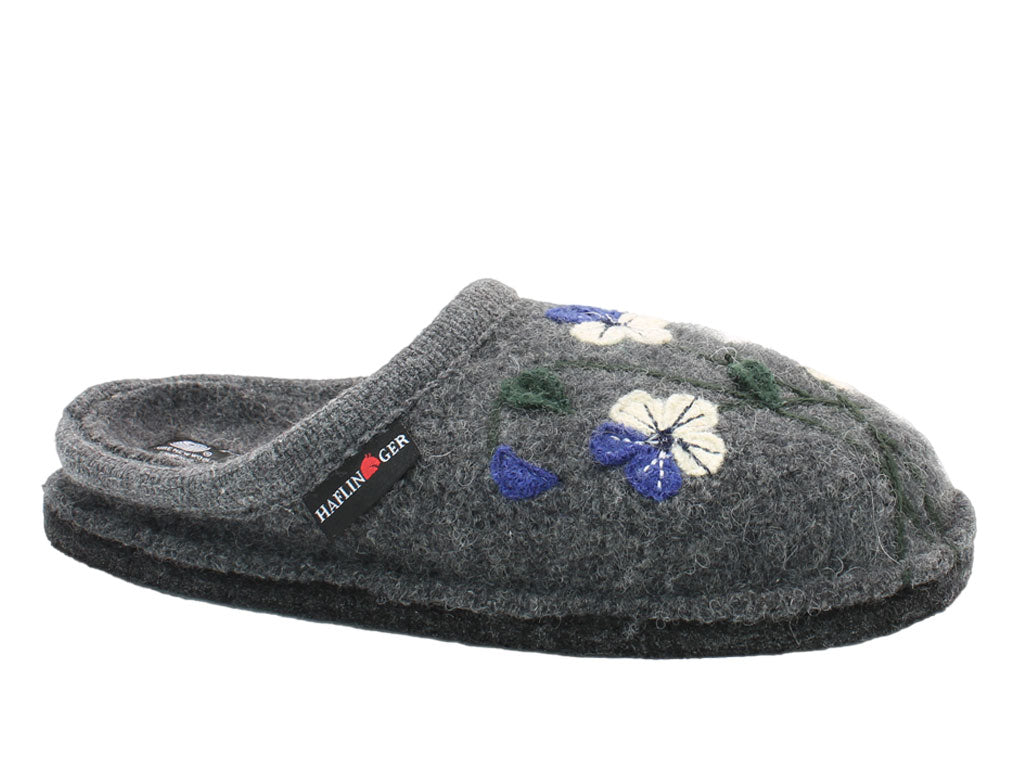 Haflinger Slippers Flair Viola Anthracite