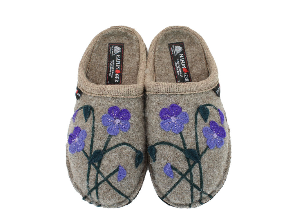 Haflinger Slippers Flair Viola Beige