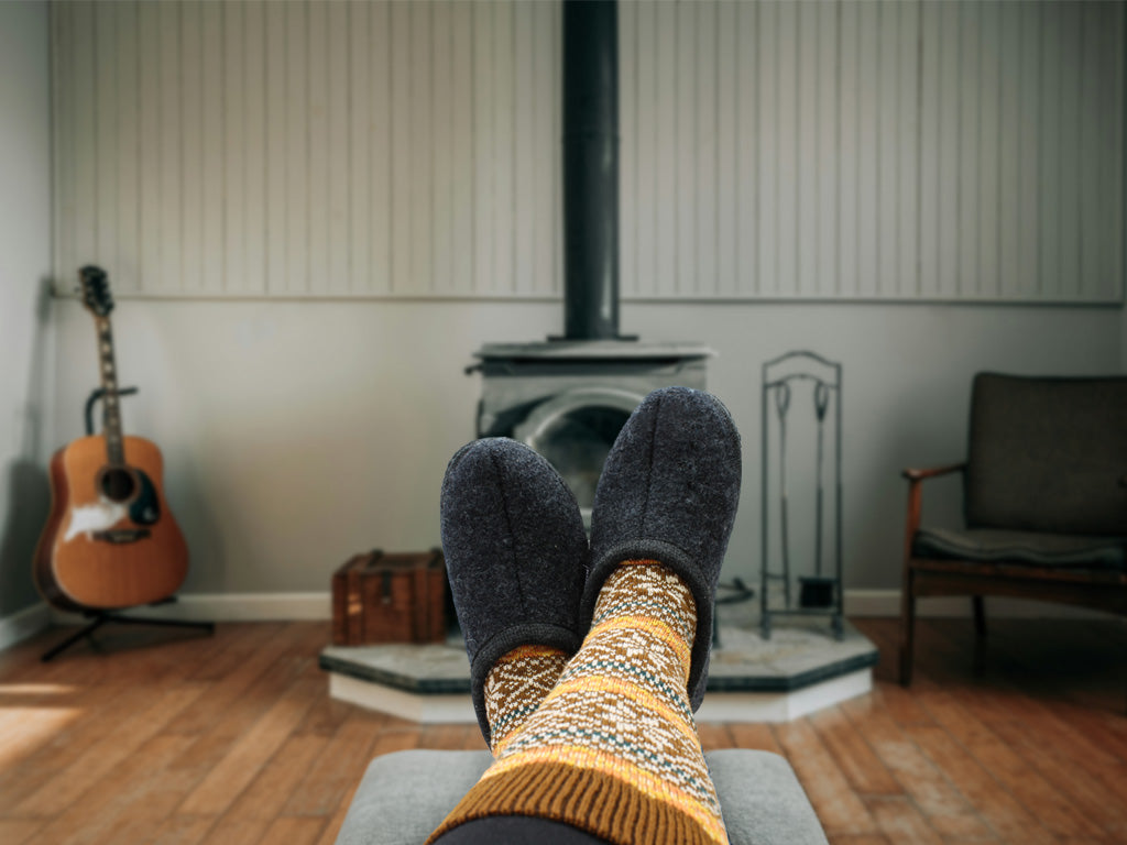 Speyside Socks Culbin Wool Fair Isle Cinnamon