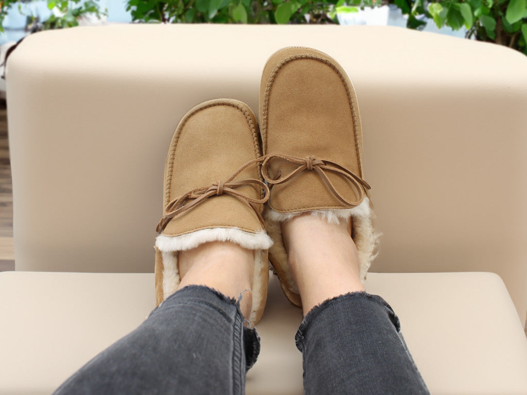 Haflinger Sheepskin Slippers Yumah Chestnut