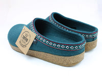 (Second Quality) Haflinger Clogs Grizzly Franzl Teal