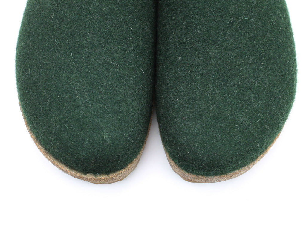 (Second Quality) Haflinger Clogs Grizzly Kris Forest Green