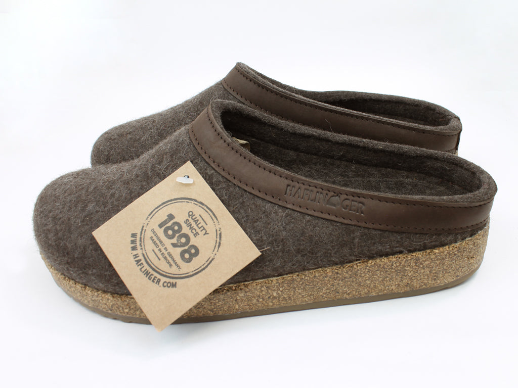 (Second Quality) Haflinger Clogs Grizzly Torben Brown