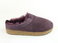 (Second Quality) Haflinger Clogs Sheepskin Snowbird Aubergine