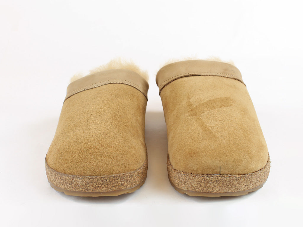 (Second Quality) Haflinger Clogs Sheepskin Snowbird Natural