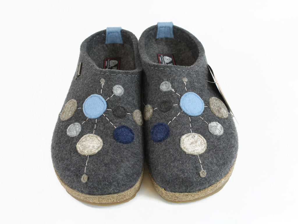 (Second Quality) Haflinger Felt Clogs Grizzly Faible Anthracite