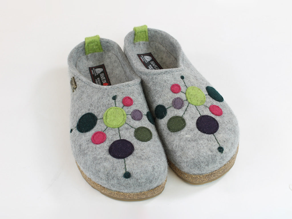 (Second Quality) Haflinger Felt Clogs Grizzly Faible Grey