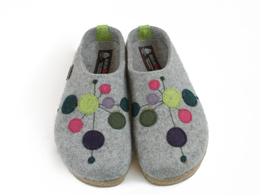 (Second Quality) Haflinger Felt Clogs Grizzly Faible Grey