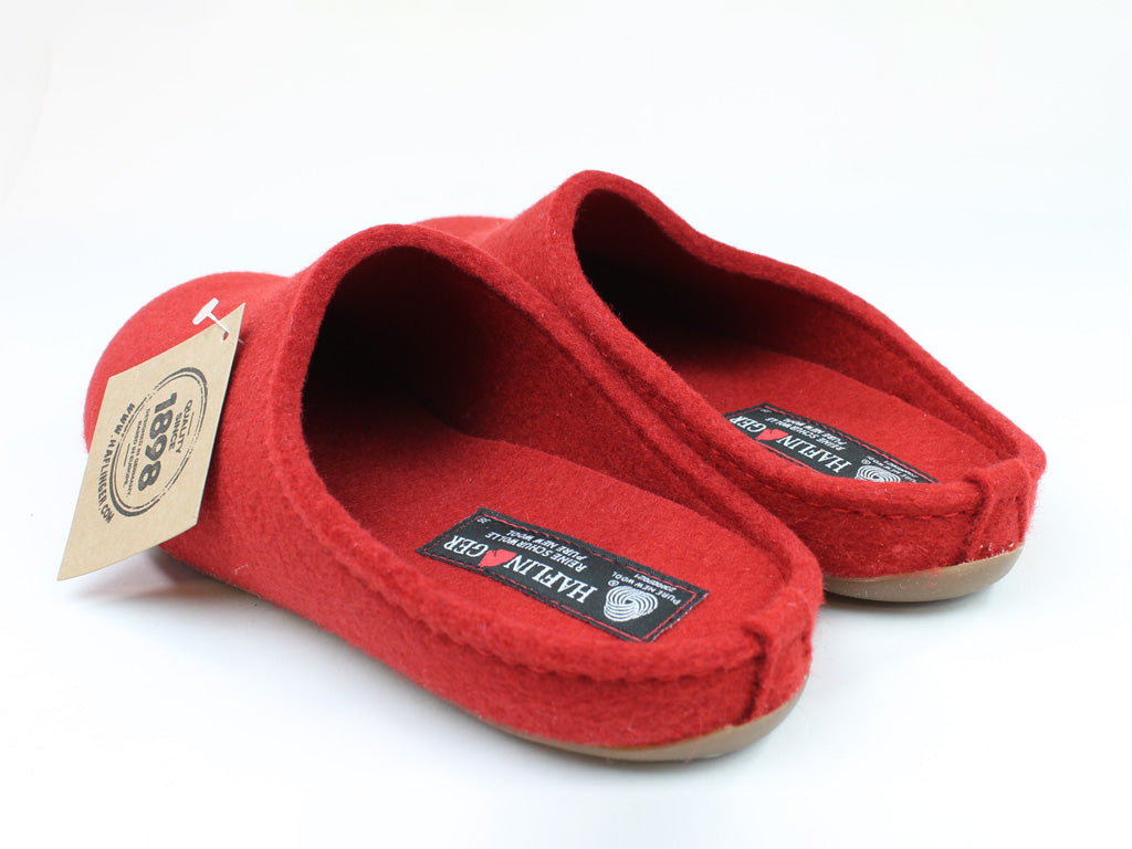 (Second Quality) Haflinger Slippers Everest Fundus Red