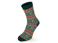 Speyside Socks Culbin Wool Fair Isle Bottle Green