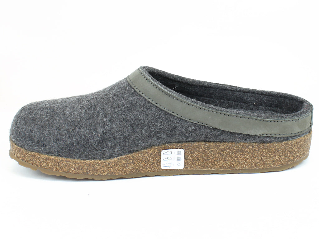 (Second Quality) Haflinger Clogs Grizzly Torben Anthracite