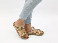 Haflinger Sandals Andrea Beige Flowers