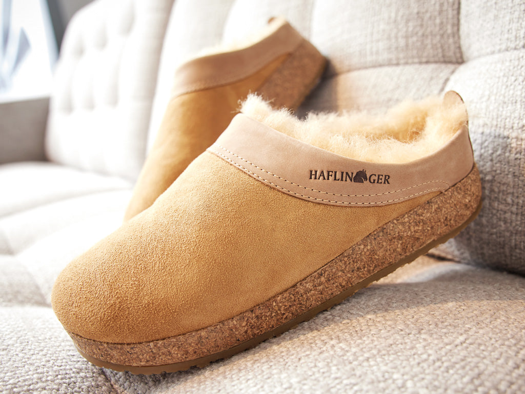 Haflinger store sheepskin slippers