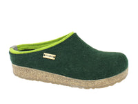 Haflinger Clogs Grizzly Kris Forest Green side view