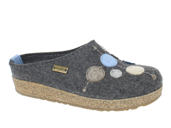 Haflinger Felt Clogs Grizzly Faible Anthracite side view