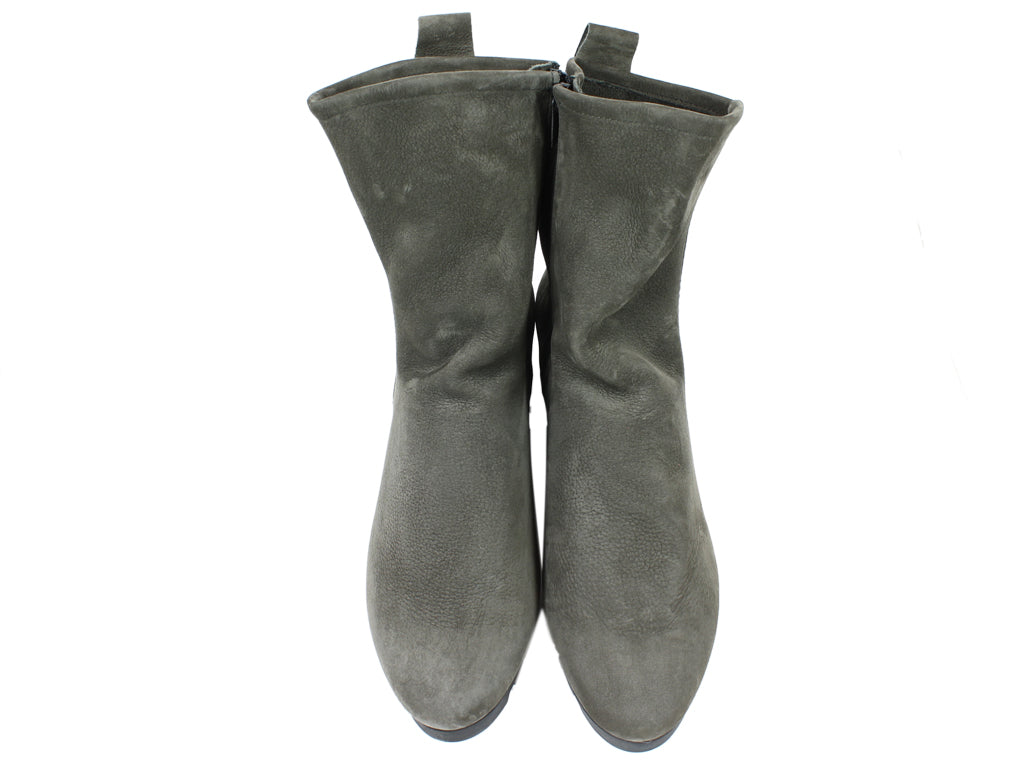 Arche Women Boots Larazo Castor Grey Mid calf leather boots