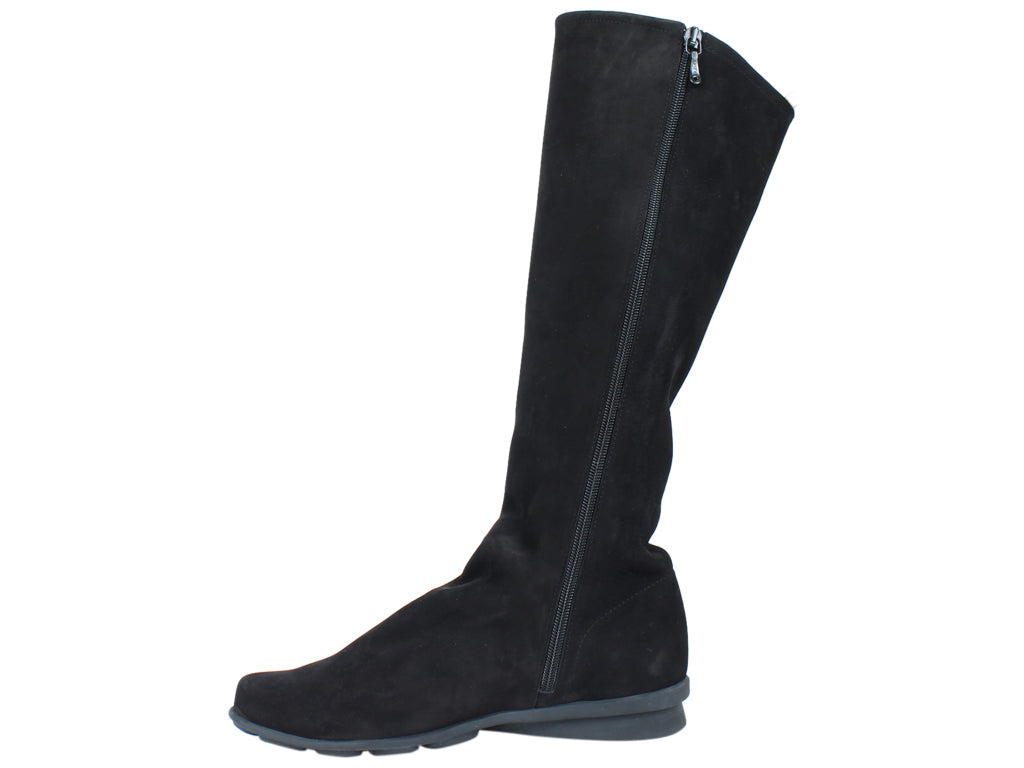 Arche Knee High Boots Denori Black Women Leather Boots