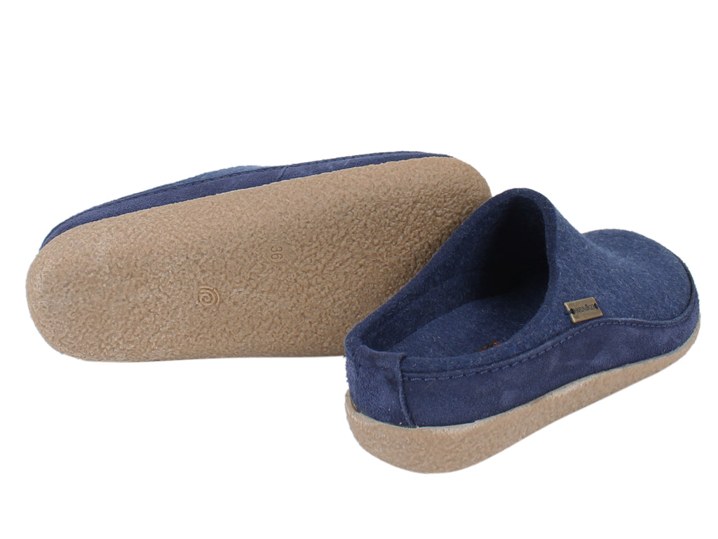 Haflinger Felt Slippers Blizzard Skane Jeans Unisex Slippers